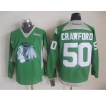 nhl jerseys chicago blackhawks #50 crawford green[2015 new]