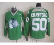 nhl jerseys chicago blackhawks #50 crawford green[2015 new]