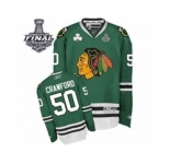 nhl jerseys chicago blackhawks #50 crawford green[2015 stanley cup]