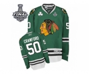 nhl jerseys chicago blackhawks #50 crawford green[2015 stanley cup]