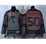nhl jerseys chicago blackhawks #50 crawford grey[2015 stanley cup]