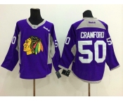 nhl jerseys chicago blackhawks #50 crawford purple