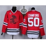 nhl jerseys chicago blackhawks #50 crawford red-1[the skeleton head][2015 stanley cup]