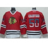 nhl jerseys chicago blackhawks #50 crawford red[national flag version]