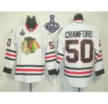 nhl jerseys chicago blackhawks #50 crawford white[2015 stanley cup]