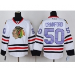 nhl jerseys chicago blackhawks #50 crawford white[number purple]