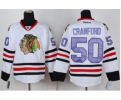 nhl jerseys chicago blackhawks #50 crawford white[number purple]