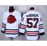 nhl jerseys chicago blackhawks #57 van riemsdyk white[the skeleton head]