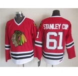 nhl jerseys chicago blackhawks #61 stanleycup red