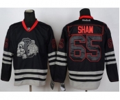 nhl jerseys chicago blackhawks #65 shaw black ice[the skeleton head]
