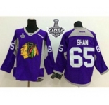 nhl jerseys chicago blackhawks #65 shaw purple[2015 stanley cup]