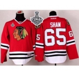 nhl jerseys chicago blackhawks #65 shaw red[2015 stanley cup]