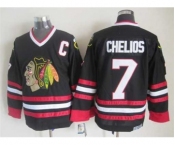 nhl jerseys chicago blackhawks #7 chelios black[patch C][chelios]