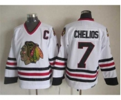 nhl jerseys chicago blackhawks #7 chelios white[patch C][chelios]