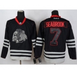 nhl jerseys chicago blackhawks #7 seabrook black ice[the skeleton head]