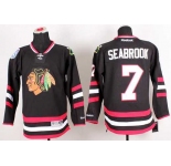nhl jerseys chicago blackhawks #7 seabrook black[2014 new stadium]
