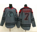 nhl jerseys chicago blackhawks #7 seabrook grey[charcoal cross check]