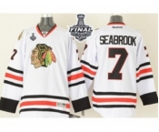 nhl jerseys chicago blackhawks #7 seabrook white[2015 stanley cup]