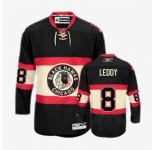 nhl jerseys chicago blackhawks #8 leddy black[third edition]