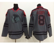 nhl jerseys chicago blackhawks #8 leddy grey[charcoal cross check]