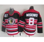 nhl jerseys chicago blackhawks #8 mosienko black-red[75th]