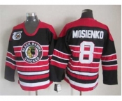 nhl jerseys chicago blackhawks #8 mosienko black-red[75th]