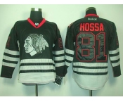 nhl jerseys chicago blackhawks #81 hossa black[2011 new]