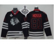 nhl jerseys chicago blackhawks #81 hossa black[2015 stanley cup]