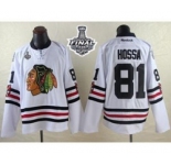 nhl jerseys chicago blackhawks #81 hossa white[2015 winter classic][2015 stanley cup]