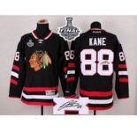 nhl jerseys chicago blackhawks #88 kane black Autographed[2015 stanley cup]