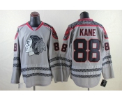 nhl jerseys chicago blackhawks #88 kane grey [charcoal cross check]