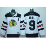 nhl jerseys chicago blackhawks #9 hull white[2016 stadium][patch A]