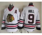 nhl jerseys chicago blackhawks #9 hull white[patch A]