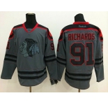 nhl jerseys chicago blackhawks #91 richards grey[charcoal cross check]
