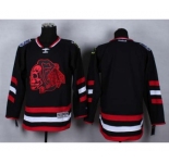 nhl jerseys chicago blackhawks blank black[2014 Stadium Series][the skeleton head]