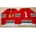 nhl jerseys mitchell and ness 1960-61 chicago blackhawks #1 red