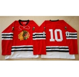 nhl jerseys mitchell and ness 1960-61 chicago blackhawks #10 noname red [throwback]