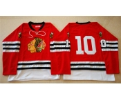 nhl jerseys mitchell and ness 1960-61 chicago blackhawks #10 noname red [throwback]