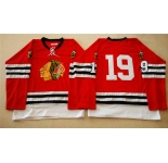 nhl jerseys mitchell and ness 1960-61 chicago blackhawks #19 noname red [throwback]