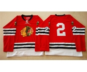 nhl jerseys mitchell and ness 1960-61 chicago blackhawks #2 red