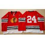 nhl jerseys mitchell and ness 1960-61 chicago blackhawks #24 noname red [throwback]