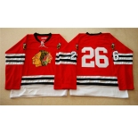 nhl jerseys mitchell and ness 1960-61 chicago blackhawks #26 noname red [throwback]