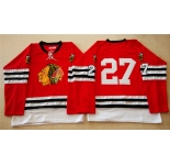 nhl jerseys mitchell and ness 1960-61 chicago blackhawks #27 noname red [throwback]