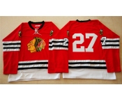 nhl jerseys mitchell and ness 1960-61 chicago blackhawks #27 noname red [throwback]