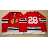 nhl jerseys mitchell and ness 1960-61 chicago blackhawks #28 noname red [throwback]
