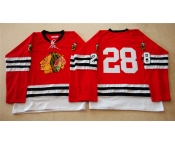 nhl jerseys mitchell and ness 1960-61 chicago blackhawks #28 noname red [throwback]