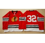nhl jerseys mitchell and ness 1960-61 chicago blackhawks #32 noname red [throwback]