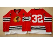 nhl jerseys mitchell and ness 1960-61 chicago blackhawks #32 noname red [throwback]