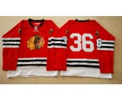 nhl jerseys mitchell and ness 1960-61 chicago blackhawks #36 noname red [throwback]