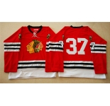 nhl jerseys mitchell and ness 1960-61 chicago blackhawks #37 noname red [throwback]